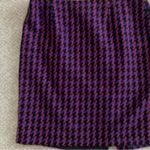 Talbots  Pink Purple Wool Blend Houndstooth Textured Pencil Skirt 18W Office Photo 1