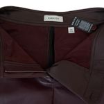 Babaton NWT Aritzia  Command Cropped Trouser Vegan Leather Rich Maroon Size 00 Photo 4