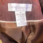 Worthington Brown Peaked Lapel Cropped Puffed Shoulder 3/4 Sleeve Blazer 16 Photo 4