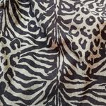 Poof New York Animal Print Sage Green Front Tie Cap Sleeve Mini T-shirt Dress S Photo 5