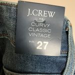 J Crew Curvy Classic Jeans Women’s 27 X 29 Straight Leg High Rise Waist 28" NWT Blue Photo 5