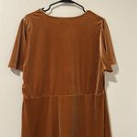 Madewell Velvet V-Neck Flutter-Sleeve Dress Golden Pecan Size XXL Photo 5