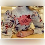 Ulla Johnson RARE  Palma Embroidered Knit Peplum Sweater Crocheted Handmade Sz ML Photo 3