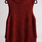Abercrombie & Fitch  Wool Blend Chunky Mock Neck sleeveless sweater vest Reds L Photo 0