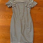 Calvin Klein  Black and White Striped Dress Photo 0