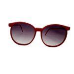 Vintage Burgundy Round Lens Horn Photo 1