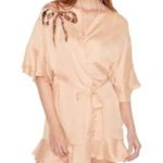 Victoria's Secret  Georgette Flounce Robe Sequin Bow Champagne M/L Photo 1