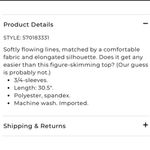 Chico's Chico’s Red 3/4 Sleeve Portrait Top Blouse NEW S Photo 4