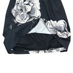 Vince Camuto Black Floral Scuba Fit and Flare Sheath Dress Zipper Back Size 4 Photo 6