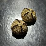 Blair Vintage  Delmonico Signed 1" Amber/Gold Tone Rhinestone Clip Earrings Photo 2