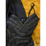 Windsor Women's Black Silver Sequin Gown size: XS Photo 3