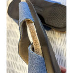 Munro  Extra Light Walking Wedge Blue Denim Cork Cross Slip On Flats Sz‎ 10 Photo 7