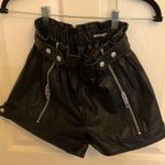 BLANK NYC NWT  Black Vegan Faux Leather Pa-perbag Shorts Size 29 Photo 0