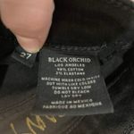 Black Orchid  27 Black Denim Mid Rise Super Skinny Sipper Leg Jeans Photo 4