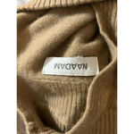 naadam Mock Cut Turtle Neck Old Money Designer 100% Cashmere Sweater Small Tan Photo 2