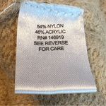 Sun + Moon Small Mock Neck Fuzzy Tan Long Sleeve Cropped Sweater Photo 5