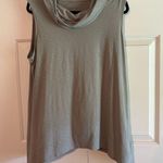 Soft Surroundings Gray Cowl Neck Shark Bite Hem Tank Top Size Large Photo 0