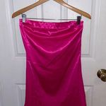 Strapless satin hot pink Dress Photo 0