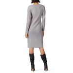 CAARA Women's Light Grey Sweater Knot at Waist Bintu Midi Dress Size Extra Small Gray Photo 1