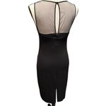 La Perla  sheer gold filigree appliqué chic Elegant Black fitted dress NYE LBD Photo 6