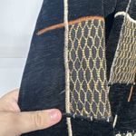 Allure Women’s Button Front Abstract Jacket Black Embroidered Pattern Size Large Photo 8