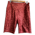 Balance Collection Women's XL Red Print High Waisted Biker Shorts Photo 0