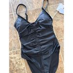 Good American  Ruched One Piece Swimsuit Black Size 1 Photo 4