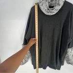 Capote Charcoal Gray Stretch Knit Faux Fur Accents Dolman Cape Poncho Cozy L Size L Photo 14