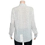 EMERSON FRY Ribbons Blouse, Ivory Dot, Large White Photo 10