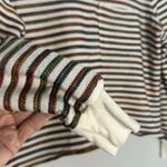 Madewell Long Sleeve Rainbow Stripe Top Tee Embroidered Boyfriend Fit Boxy Fall Photo 2