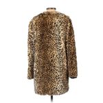ZARA Tan Brown Faux Fur Animal Print Coat Jacket - S Photo 1