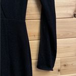 ABS Allen Schwartz Allen Schwartz Size Small One Shoulder Sleeve Mesh Shimmery Black Formal Gown Photo 7