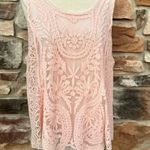 Style & Co Blush Pink Lacy Tank Top Photo 5