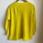 Ralph Lauren 100% Cashmere Polo  Neon Yellow Waffle Raglan Knit Sweater Size L Photo 3