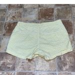 Old Navy Yellow & White Gingham Print Mid Rise Chino Short Pockets Shorts Size 6 Photo 7