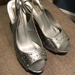 Touch Ups  Heels Peep Toe Silver & Rhinestone-8 Photo 0