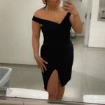 Lulus  Classic Glam Off The Shoulder Dress in Black Size X-Small Photo 14