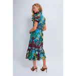 Tuckernuck  Verdant Floral Slice Maxi Dress Oxblood Multicolor NWT Cottagecore XS Photo 1