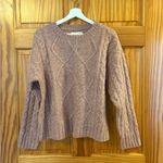 Lucky Brand  Size Medium Dusty Pink Cable Knit Sweater New With Tags Photo 5