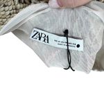 ZARA  Dress Snake Animal Print‎ Slip Midi Beige Tan Brown Ruffle Size Medium Photo 12