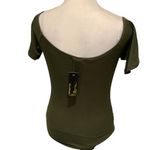 SLJ APPAREL Olive Green Ladies Ribbed Bodysuit NEW WITH TAG Size M/L Photo 3