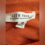 12th Tribe  Orange Long Sleeve Bodycon Side Cutout Side Slit Evening Club Dress M Photo 4