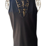 Doe & Rae  black ribbed cutout detail top S Photo 0