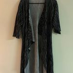 LuLaRoe Black Striped Open Front Oversized Cardigan | Size Small Photo 0