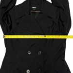 DKNY Women's Black Button Front Trench Coat Size Medium Photo 4