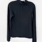 EXPRESS Essential Turtleneck Long Sleeve Pullover Top Black Photo 0