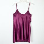 Vintage Private Luxuries Wine Lace Top Nightgown Chemise Slip Dress Size M Purple Size M Photo 1