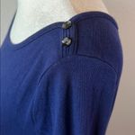 Old Navy Long Sleeve Button Boatneck TShirt Blue Size Large Photo 5