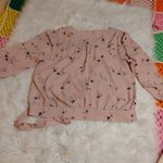 Reitmans Size Medium M Pale Pink Blouse Shirt Sheer Wrap Tie Button Chic Pastel Photo 9