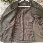 Sebby  Olive Green Leather Jacket Photo 5